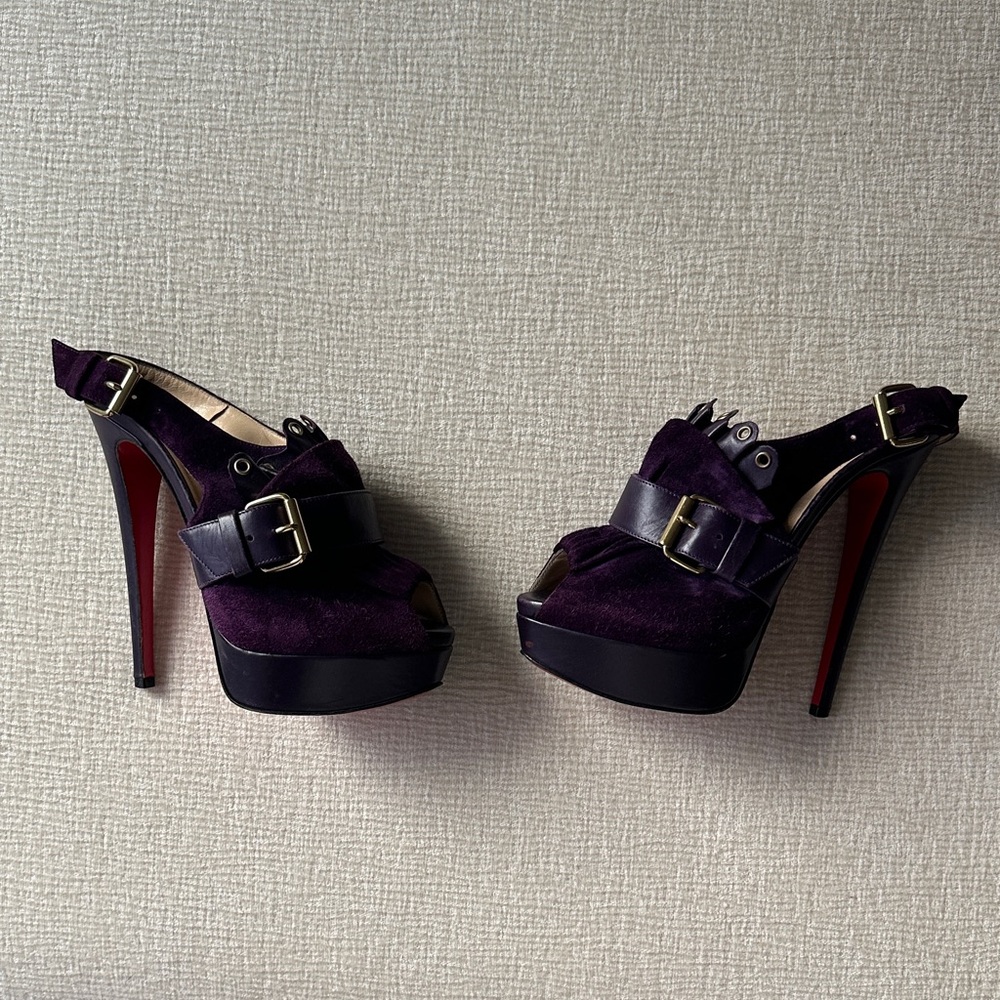 Vintage Jen Purple Slingback Heels